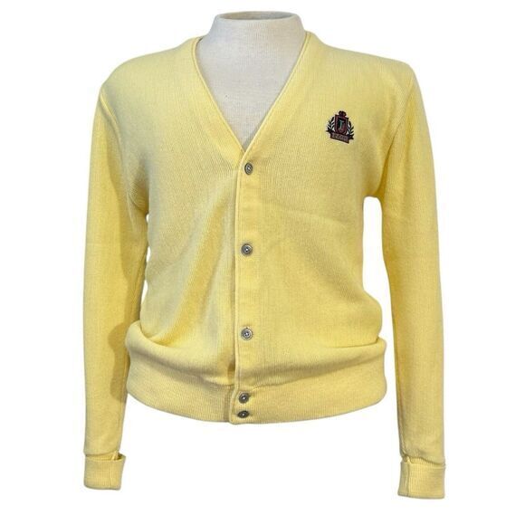 Izod Other - Vintage IZOD Embroidered Made in‎ USA Mens Medium Cardigan Preppy Sporty Sweater
